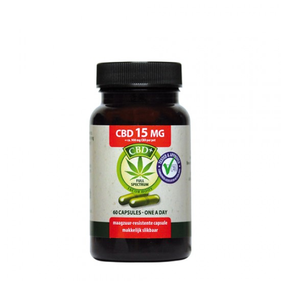 CBD 60 Capsules 15 mg - Jacob Hooy